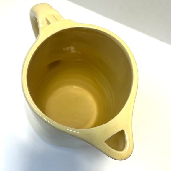 Vintage Hall Art Deco Yellow Ceramic Refrigerator Pitcher - Picture 4 of 10
